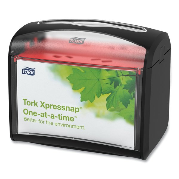 Tork Xpressnap Tabletop Napkin Dispenser, 7.9 x 5.6 x 7.9, Black 6232100